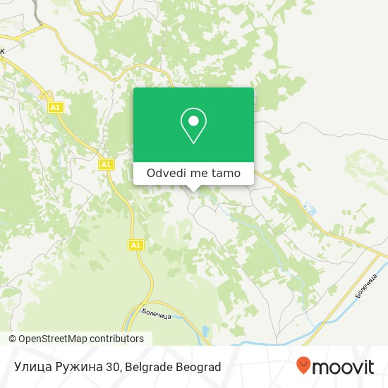 Улица Ружина 30 mapa