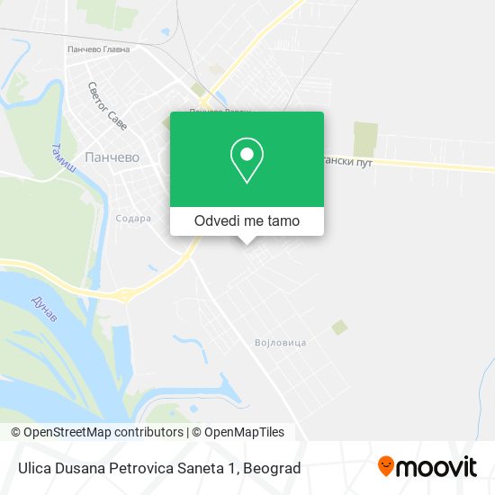 Ulica Dusana Petrovica Saneta 1 mapa