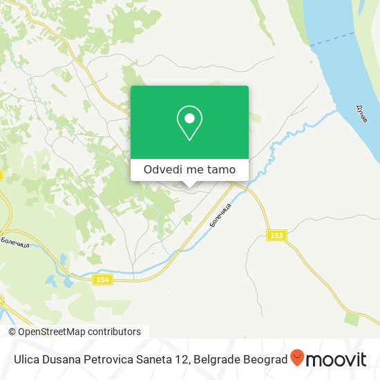 Ulica Dusana Petrovica Saneta 12 mapa