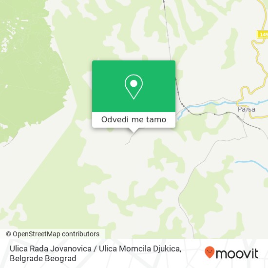 Ulica Rada Jovanovica / Ulica Momcila Djukica mapa