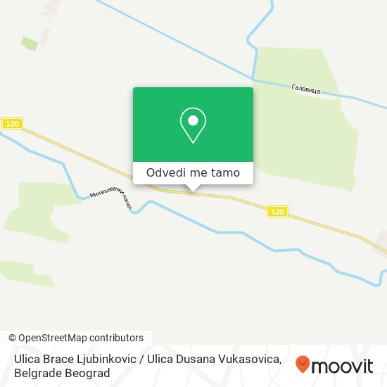 Ulica Brace Ljubinkovic / Ulica Dusana Vukasovica mapa