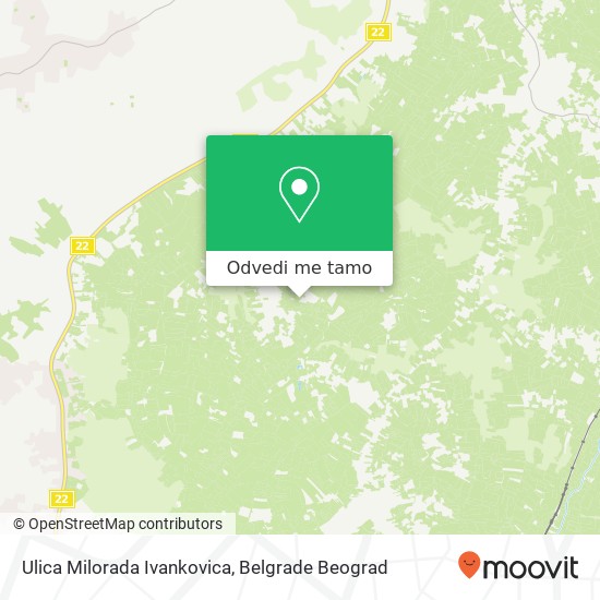 Ulica Milorada Ivankovica mapa