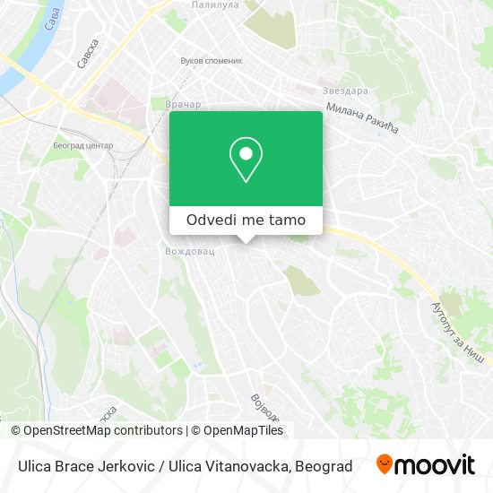 Ulica Brace Jerkovic / Ulica Vitanovacka mapa