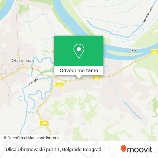 Ulica Obrenovacki put 11 mapa