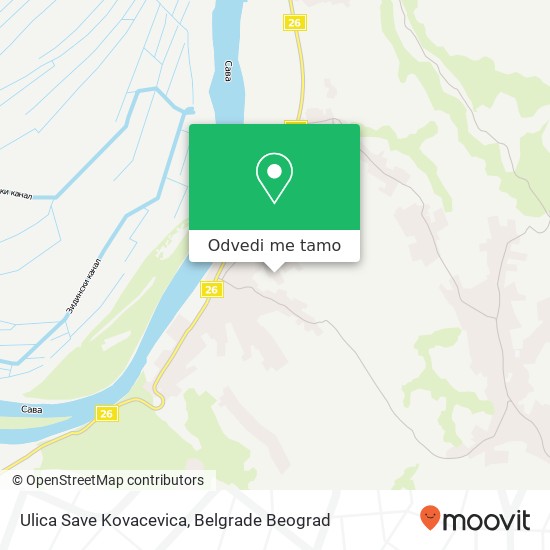 Ulica Save Kovacevica mapa