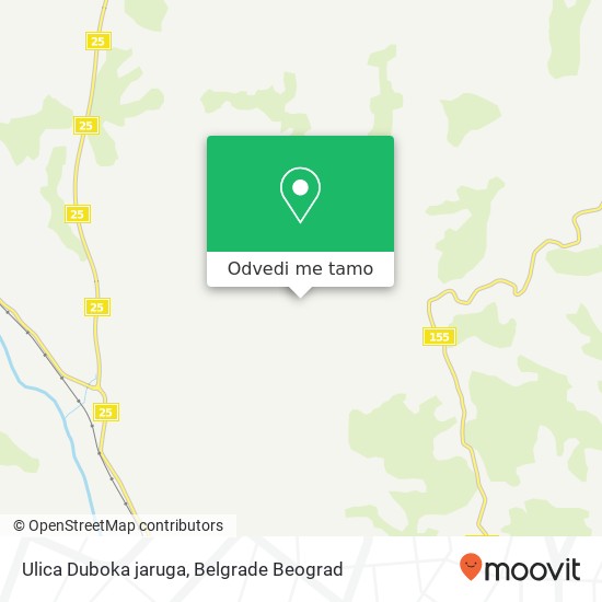 Ulica Duboka jaruga mapa