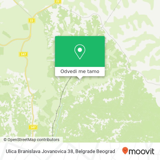 Ulica Branislava Jovanovica 38 mapa