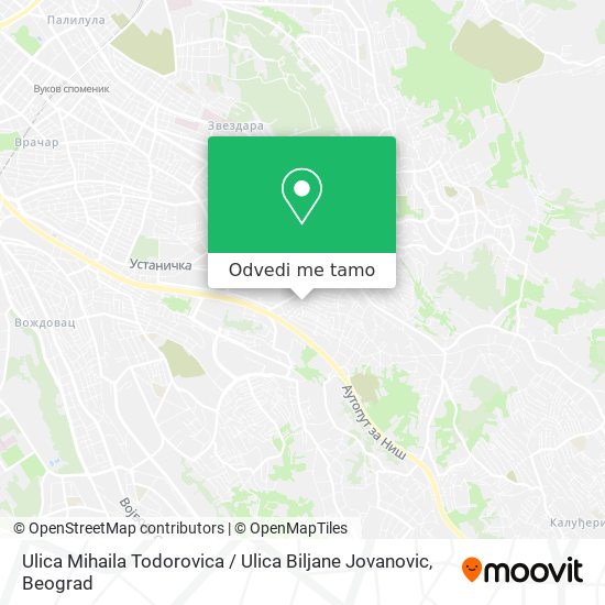 Ulica Mihaila Todorovica / Ulica Biljane Jovanovic mapa
