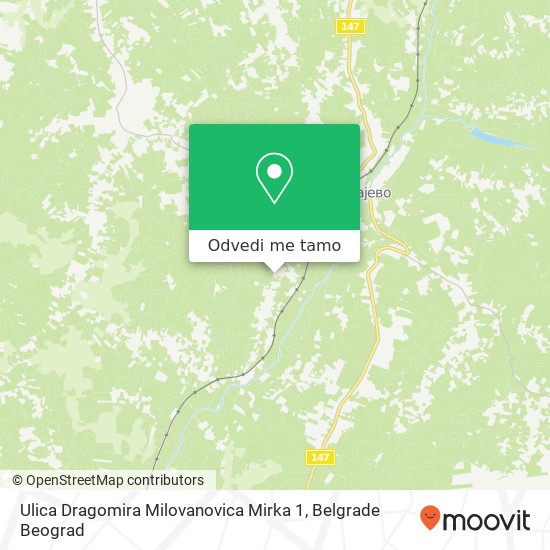 Ulica Dragomira Milovanovica Mirka 1 mapa