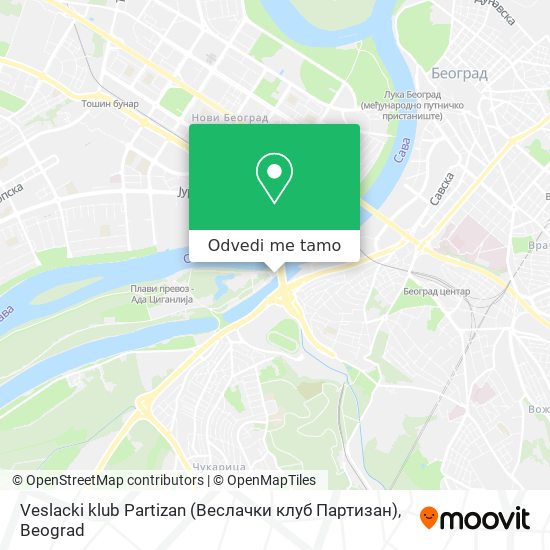 Veslacki klub Partizan (Веслачки клуб Партизан) mapa