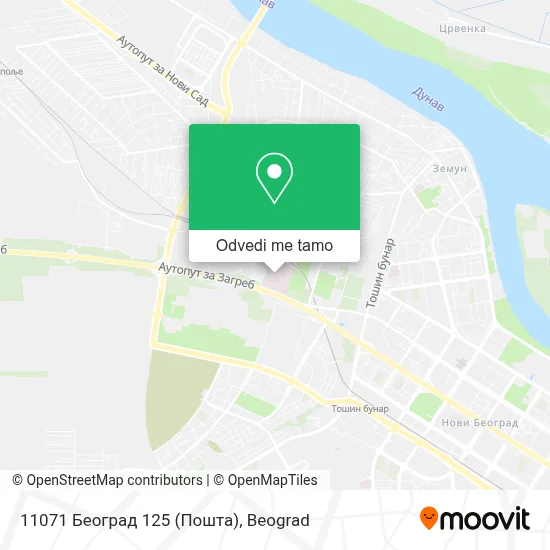 11071 Београд 125 (Пошта) mapa