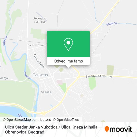 Ulica Serdar Janka Vukotica / Ulica Kneza Mihaila Obrenovica mapa