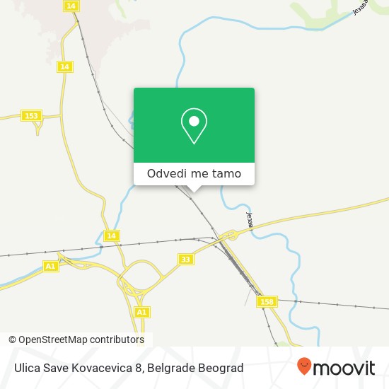 Ulica Save Kovacevica 8 mapa