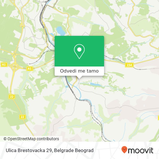 Ulica Brestovacka 29 mapa