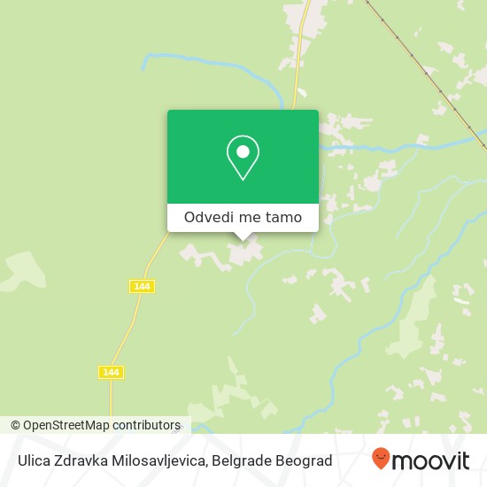 Ulica Zdravka Milosavljevica mapa