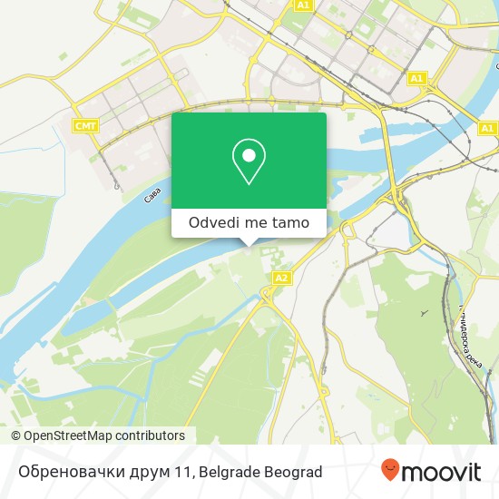 Обреновачки друм 11 mapa