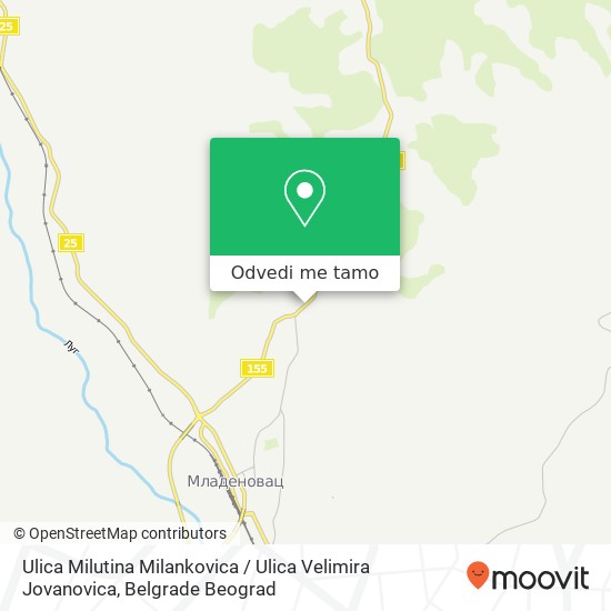 Ulica Milutina Milankovica / Ulica Velimira Jovanovica mapa