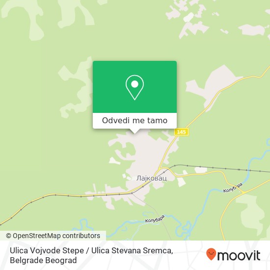 Ulica Vojvode Stepe / Ulica Stevana Sremca mapa