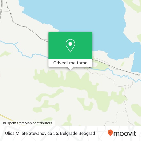 Ulica Milete Stevanovica 56 mapa