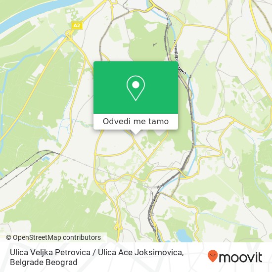 Ulica Veljka Petrovica / Ulica Ace Joksimovica mapa