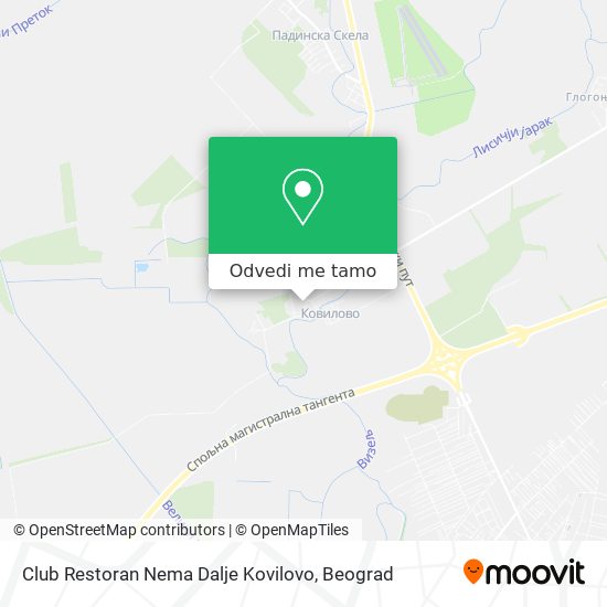 Club Restoran Nema Dalje Kovilovo mapa