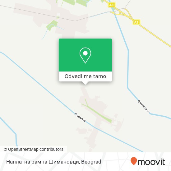 Наплатна рампа Шимановци mapa