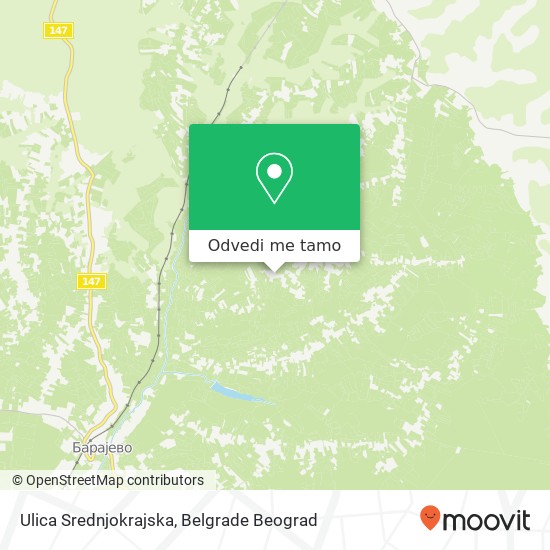 Ulica Srednjokrajska mapa