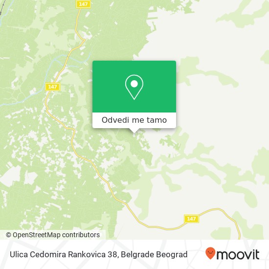 Ulica Cedomira Rankovica 38 mapa