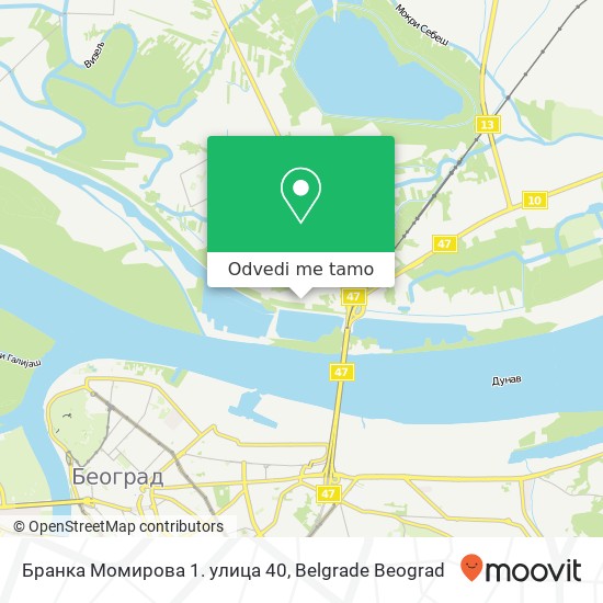 Бранка Момирова 1. улица 40 mapa