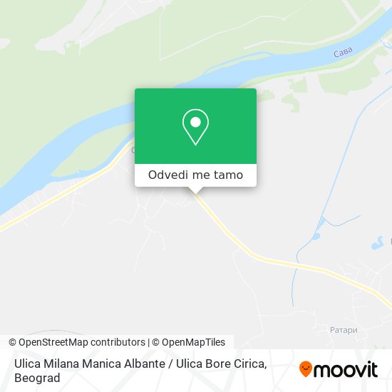 Ulica Milana Manica Albante / Ulica Bore Cirica mapa