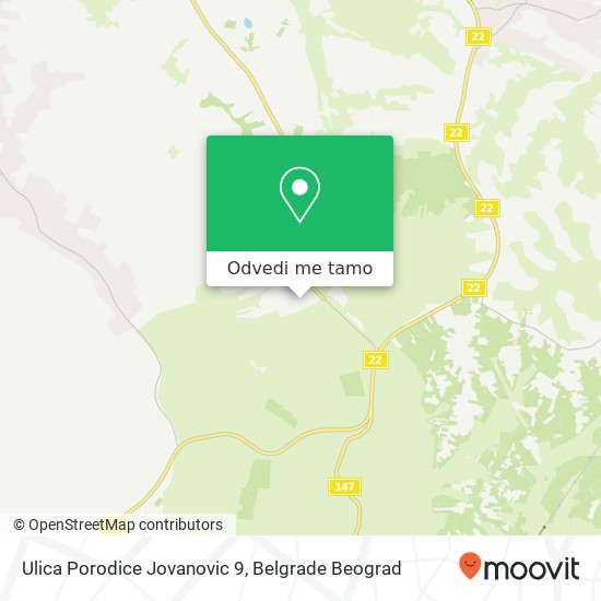 Ulica Porodice Jovanovic 9 mapa