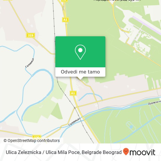 Ulica Zeleznicka / Ulica Mila Poce mapa