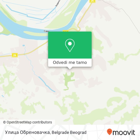 Улица Обреновачка mapa