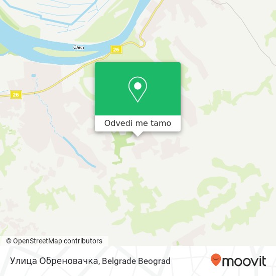 Улица Обреновачка mapa