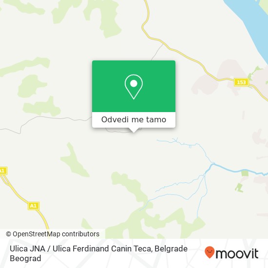 Ulica JNA / Ulica Ferdinand Canin Teca mapa