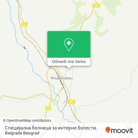 Специјална болница за интерне болести mapa