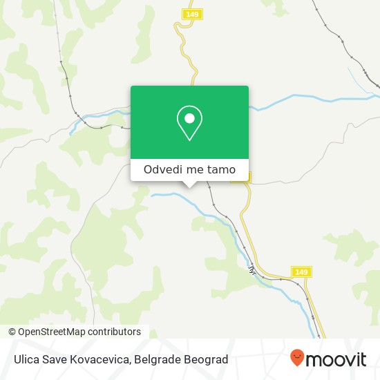 Ulica Save Kovacevica mapa