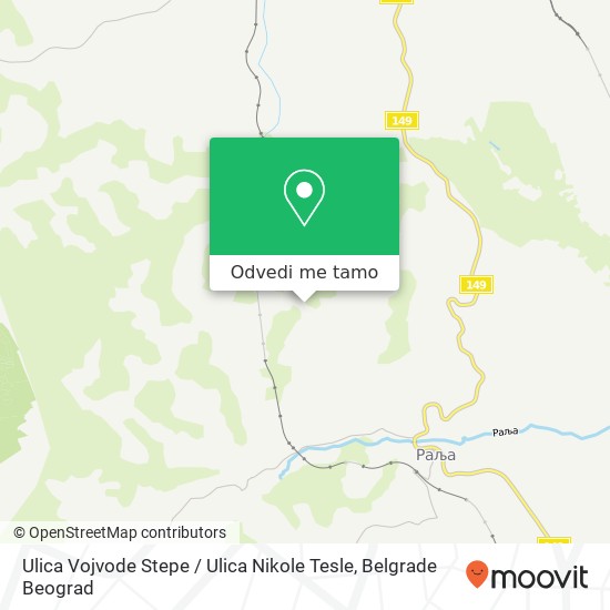 Ulica Vojvode Stepe / Ulica Nikole Tesle mapa