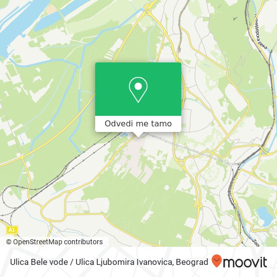 Ulica Bele vode / Ulica Ljubomira Ivanovica mapa