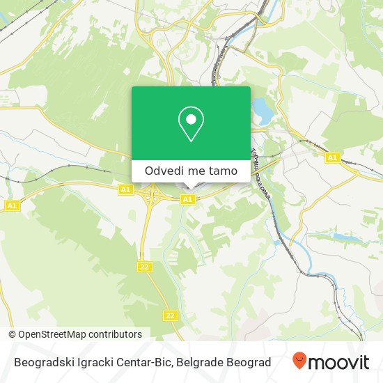 Beogradski Igracki Centar-Bic mapa