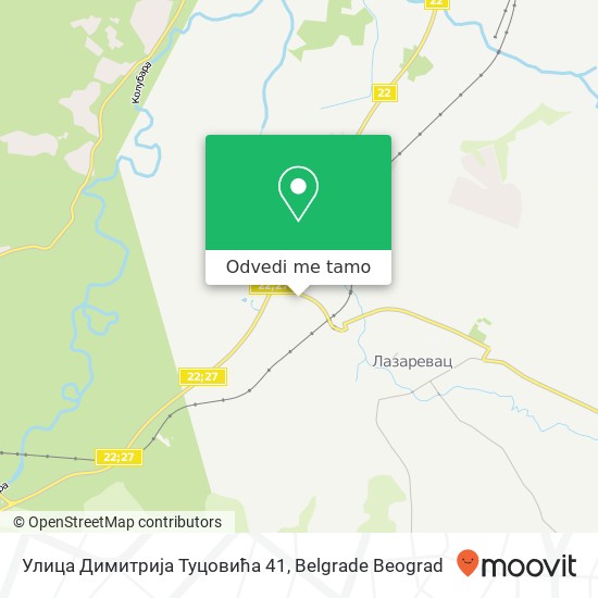 Улица Димитрија Туцовића 41 mapa