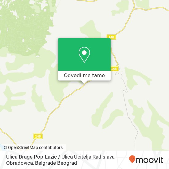 Ulica Drage Pop-Lazic / Ulica Ucitelja Radislava Obradovica mapa