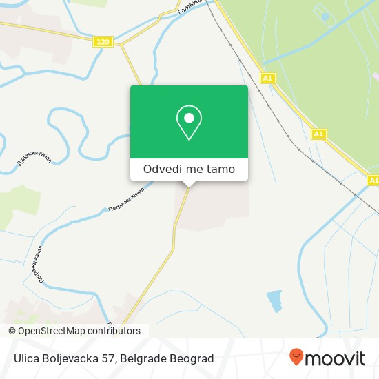 Ulica Boljevacka 57 mapa