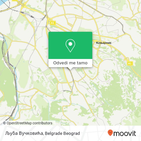 Љуба Вучковића mapa