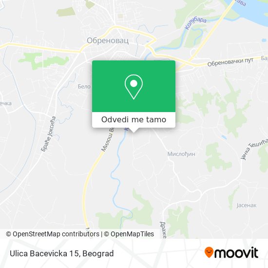 Ulica Bacevicka 15 mapa