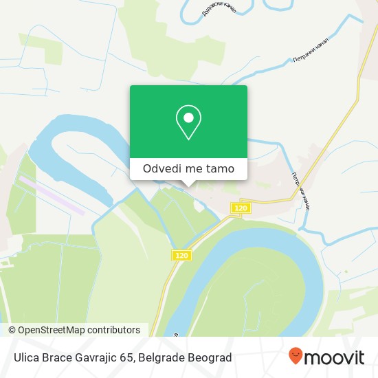 Ulica Brace Gavrajic 65 mapa