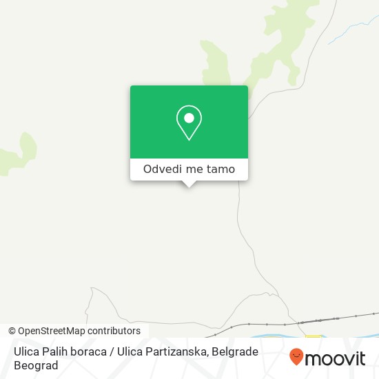 Ulica Palih boraca / Ulica Partizanska mapa