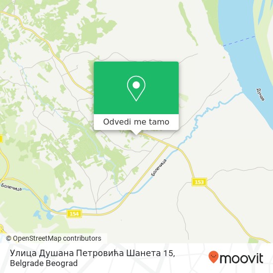 Улица Душана Петровића Шанета 15 mapa