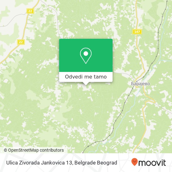 Ulica Zivorada Jankovica 13 mapa