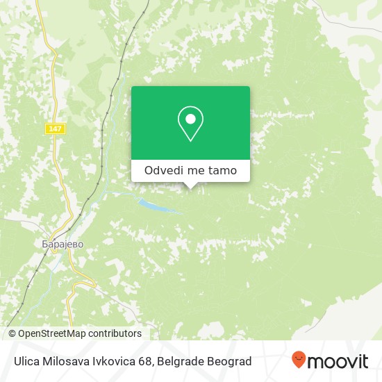 Ulica Milosava Ivkovica 68 mapa